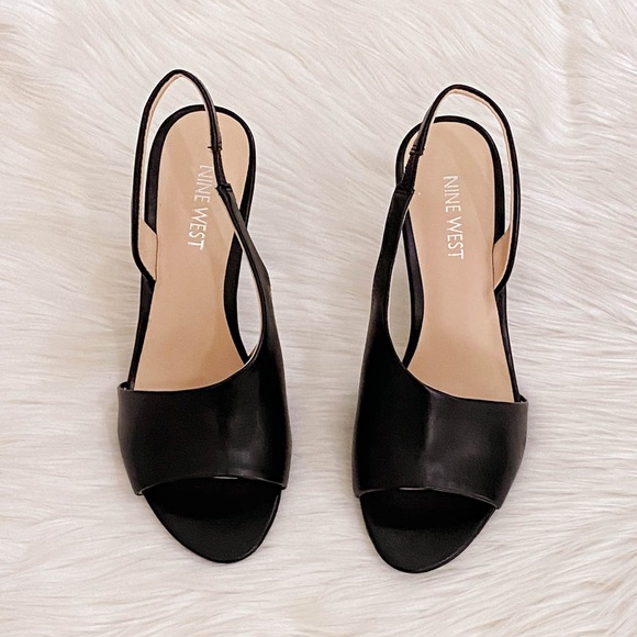 Nine West black asymmetrical heels size 6.5 - Picture 4 of 10